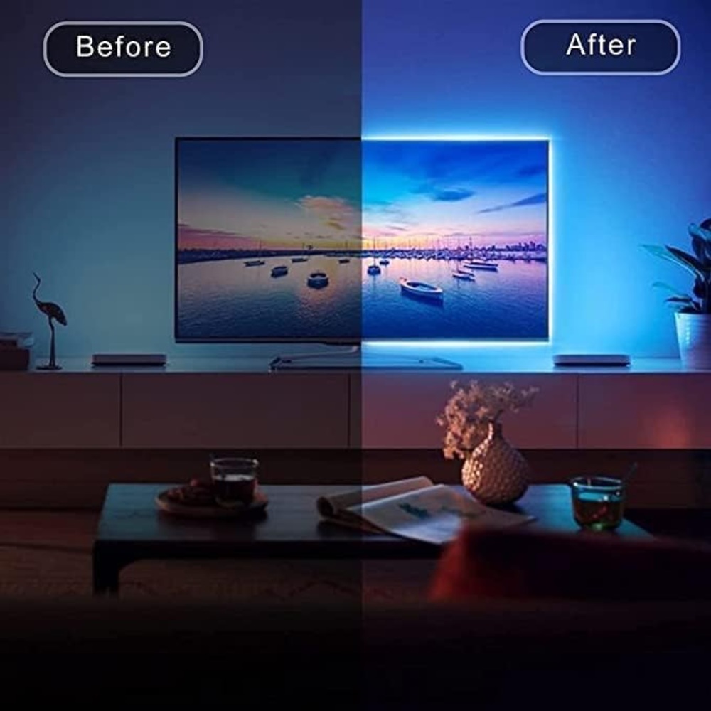 New RGB LED Strip Lights w/ Remote, App Control, Music Sync, Timer Setting 65.6’ - Picture 6 of 7